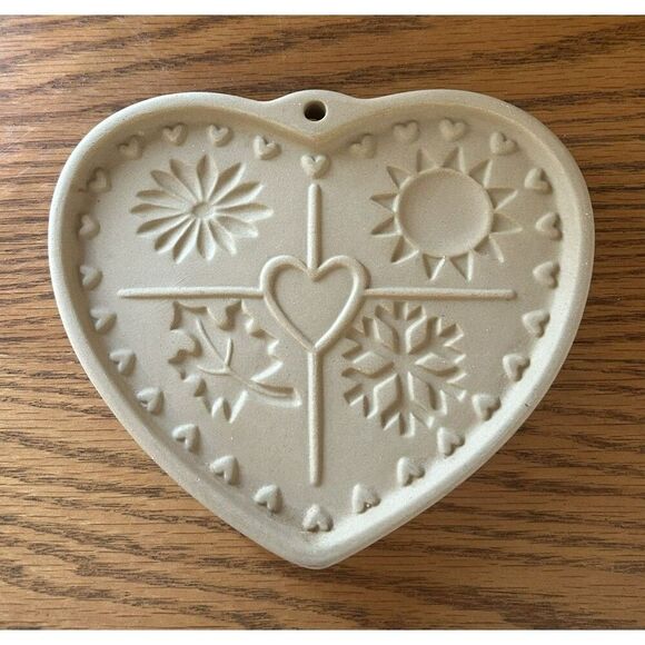 2 Pampered Chef Heart 6” Cookie Molds Hospitality Heart Seasons Of The Heart - Picture 2 of 5